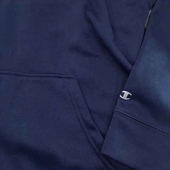 Champion Men's West Virginia University Hoodie Navy Blue Long Sleeve - Sz Medium - Picture 4 of 7